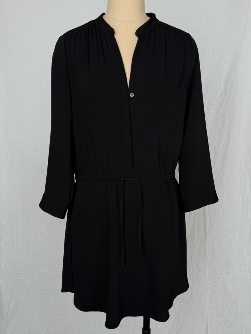 Bennet Tie Waist ARITZIA Babaton Black Button Up Dress